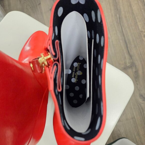 Kate Spade New York- Penny Red Rubber Short Rainboot - Picture 5 of 5